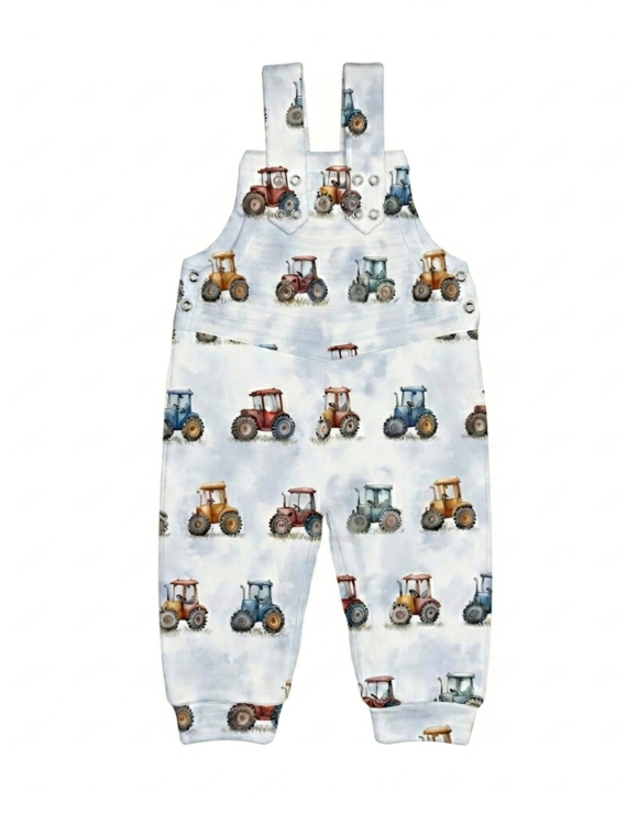 Latzhose mit Traktormotiv aus Baumwolle für Baby Jungen