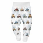 Babyhose mit Traktor-Motiv und Fußteil für Jungenbaby