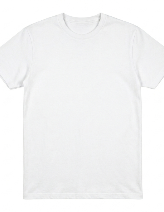 Weißes Baby T-Shirt aus Baumwolle mit kurzen Ärmeln