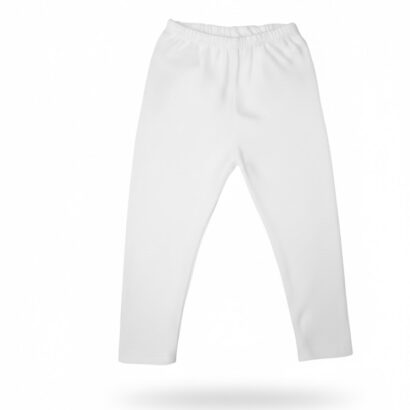 Weiße Baby Leggings lange Baumwoll Leggings in Weiß für Mädchen