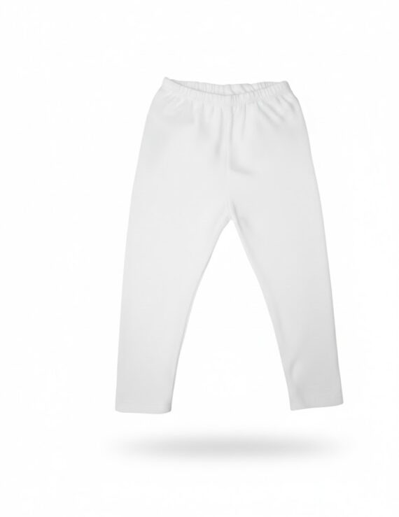 Weiße Baby Leggings lange Baumwoll Leggings in Weiß für Mädchen