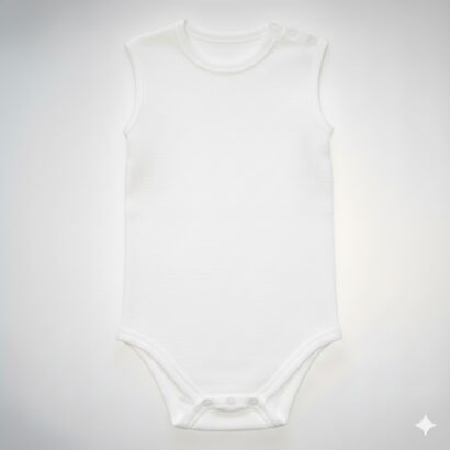 Weißer Ärmellos Kinder Body