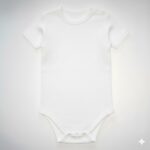 Weißer kurzärmeliger Unisex Baby-Body aus Baumwolle, schlichtes und weiches Babyoberteil