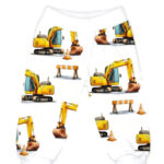 Bau Jogger Baby gelb mit Baustellenfahrzeugen für Baby-Jungen