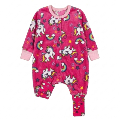 Einhorn Laufsack Baby aus Wellsoft in Pink