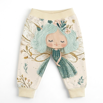 Feen Jogger Baby grün aus Baumwolle für Baby-Mädchen