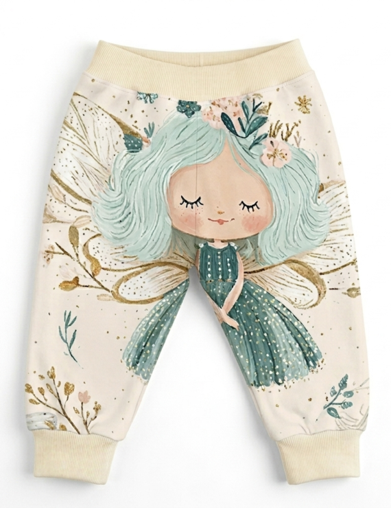 Feen Jogger Baby grün aus Baumwolle für Baby-Mädchen