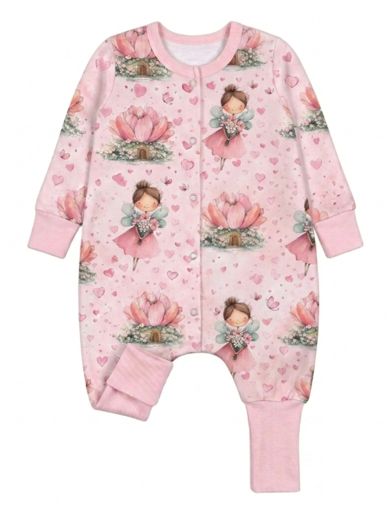 Feen Kinder Laufschlafsack rosa mit Feenmotiv