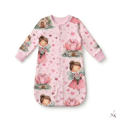 Feen Schlafsack Baby rosa mit Feenmotiv langärmlig