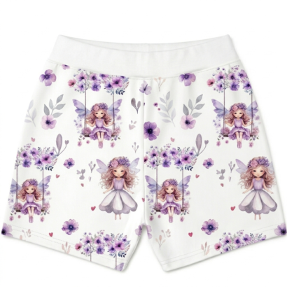 Feen Shorts Mädchen in Lila aus Baumwolle für Baby-Mädchen