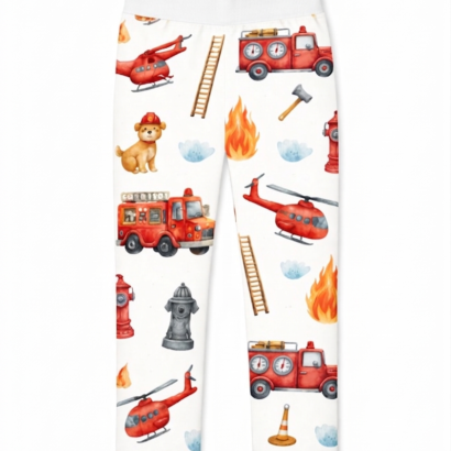 Feuerwehr Hose Baby mit Feuerwehrauto-Motiv