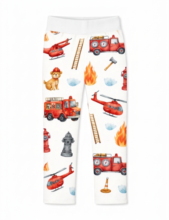Feuerwehr Hose Baby mit Feuerwehrauto-Motiv