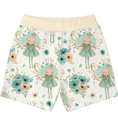 Grüne Feen Shorts aus Baumwolle für Baby-Mädchen