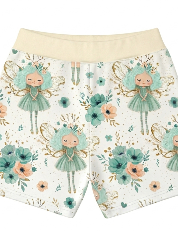 Grüne Feen Shorts aus Baumwolle für Baby-Mädchen