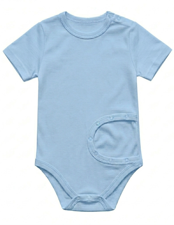 Hellblau Kurzarm PEG Body Jungen Baumwolle