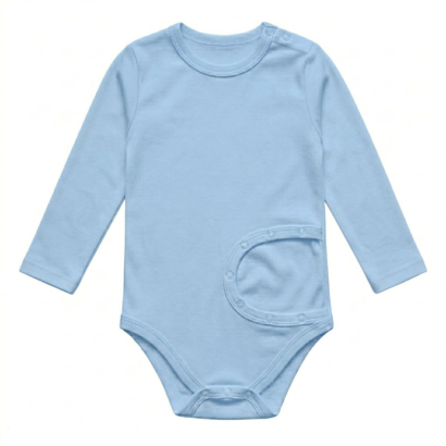 Hellblau Langarm PEG Body Jungen Baumwolle
