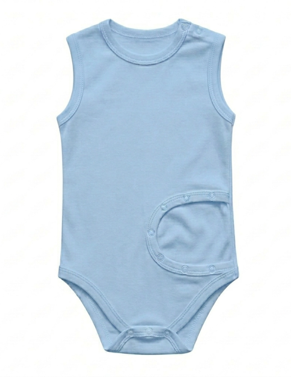 Hellblau ärmelloser PEG Body Jungen Baumwolle