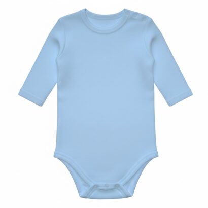 Hellblauer Langarm Body aus Baumwolle für Jungen