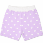 Herz Shorts Lila aus Baumwolle für Baby-Mädchen