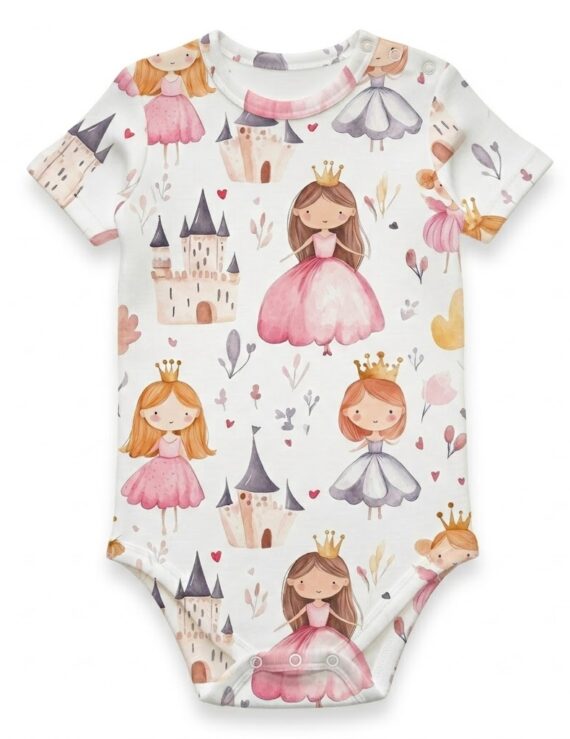 Kinder Body Prinzessin kurzarm Baumwolle Oeko Mädchen
