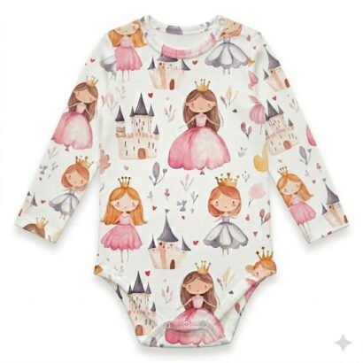 Prinzessin Kinderbody langarm Baumwolle Oeko Mädchen