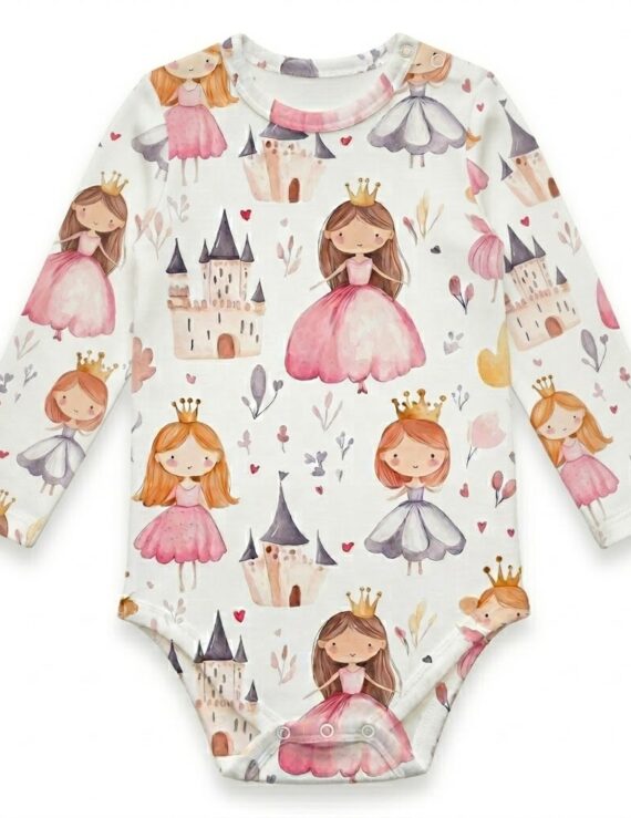 Prinzessin Kinderbody langarm Baumwolle Oeko Mädchen