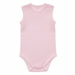 Rosa ärmelloser Kinderbody für Mädchen aus Baumwolle