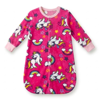 Unicorn Baby Schlafsack aus Wellsoft in Pink