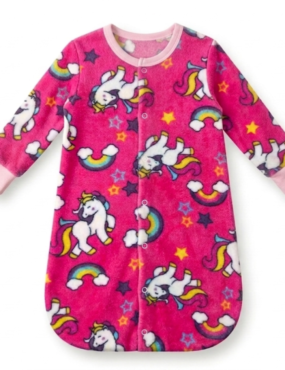 Unicorn Baby Schlafsack aus Wellsoft in Pink