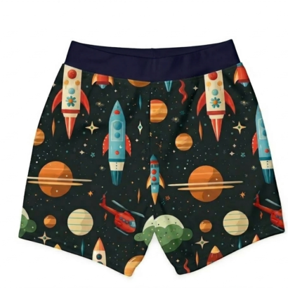 Weltraum Shorts Baby in Dunkelblau für Baby-Jungen